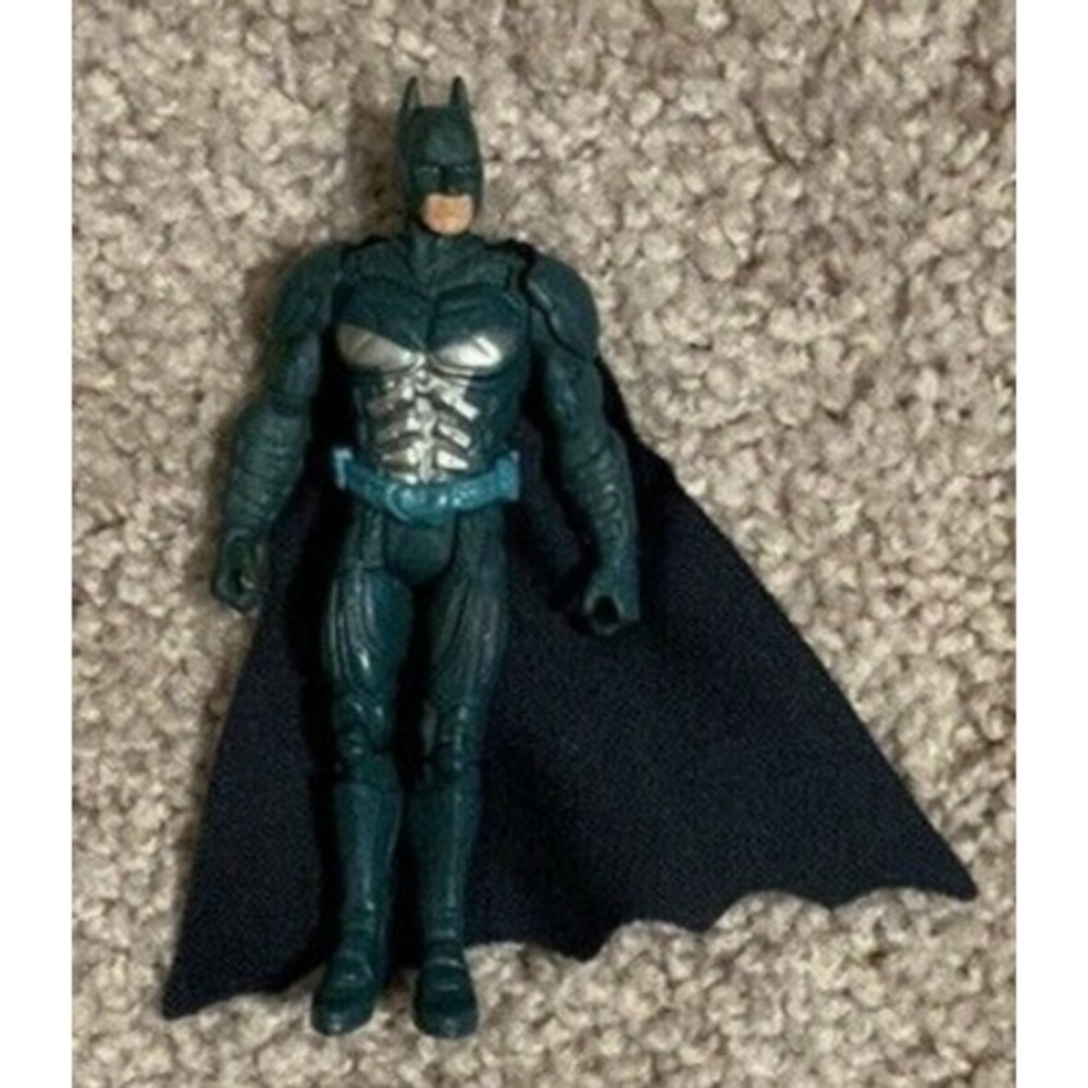 DC The Dark Knight Rises Batman Blue Green Armor 4" Action Figure with Cape‎